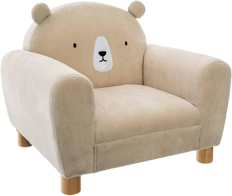Fauteuil pour Enfant Beige Oreilles d' Ours - Atmosphera