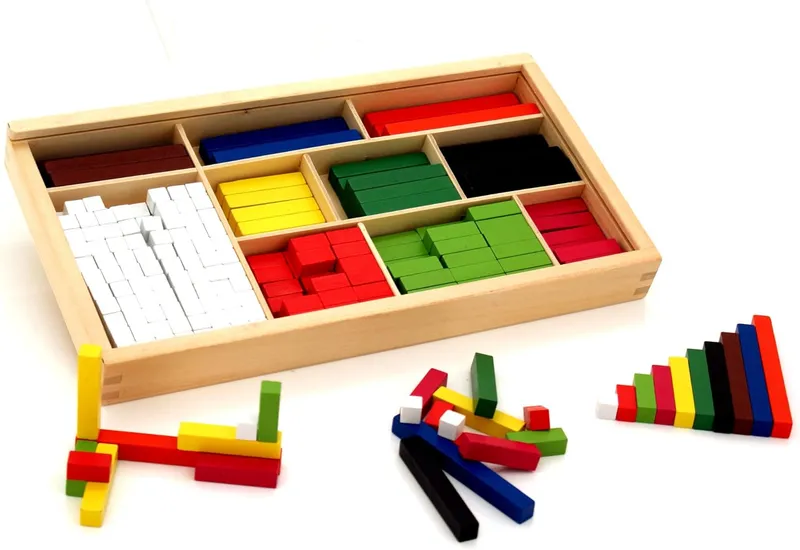 VIGA - Lot de bâtonnets en Bois - réglettes Cuisenaire pour Apprentissage du Calcule 56166